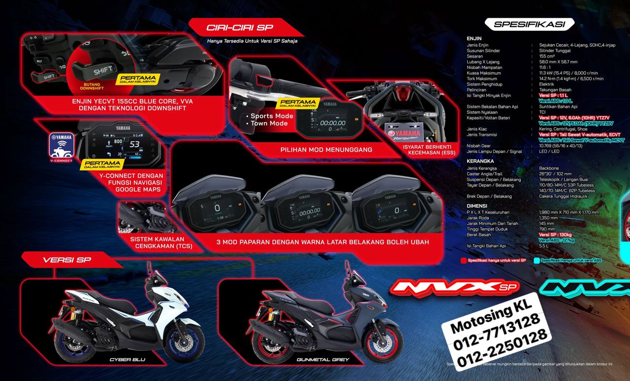 Yamaha NVX 155 ABS Scooter - Motosing - Image 15
